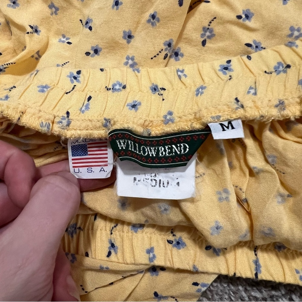 Vintage Willowbend Floral Skirt‎ Denim Vest Button Down Shirt Size Medium Spring - Picture 5 of 16